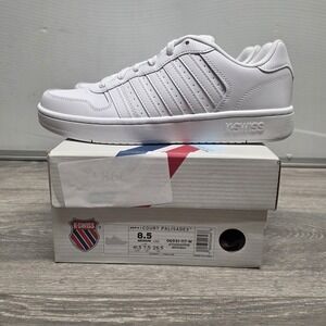 K-Swiss Court Palisades Men's Tennis Sneaker - White/Gray